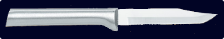 3 1/4"Serrated Paring Knife by Rada Cutlery - Brushed Aluminum Handle