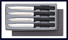 Rada Four Utility Steak Knives Gift Set Black Handles
