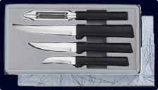 Meal Preparation 4 Knife Gift Set by Rada Cutlery - Black SS Resin*