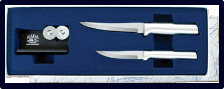 2 Paring Knife & Sharpener Gift Set by Rada Cutlery-Brushed Aluminum