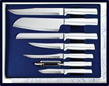 Starter Set - 7 pc. Knife Gift Set by Rada Cutlery-Brushed Aluminum
