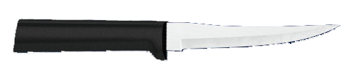 4 3/8"  Paring Knife by Rada Cutlery- Black SS Resin Handle*
