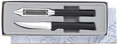 Pare & Peel 2 Knife Gift Set by Rada Cutlery - Black SS Resin*