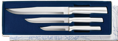 Housewarming Knives 3 Knife Gift Set by Rada Cutlery -Brushed Aluminum