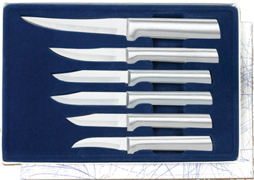 All Star Paring - 6 Knives Gift Set by Rada Cutlery- Brushed Aluminum